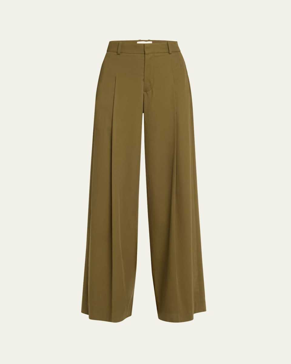 Pleated Wide-Leg Pants