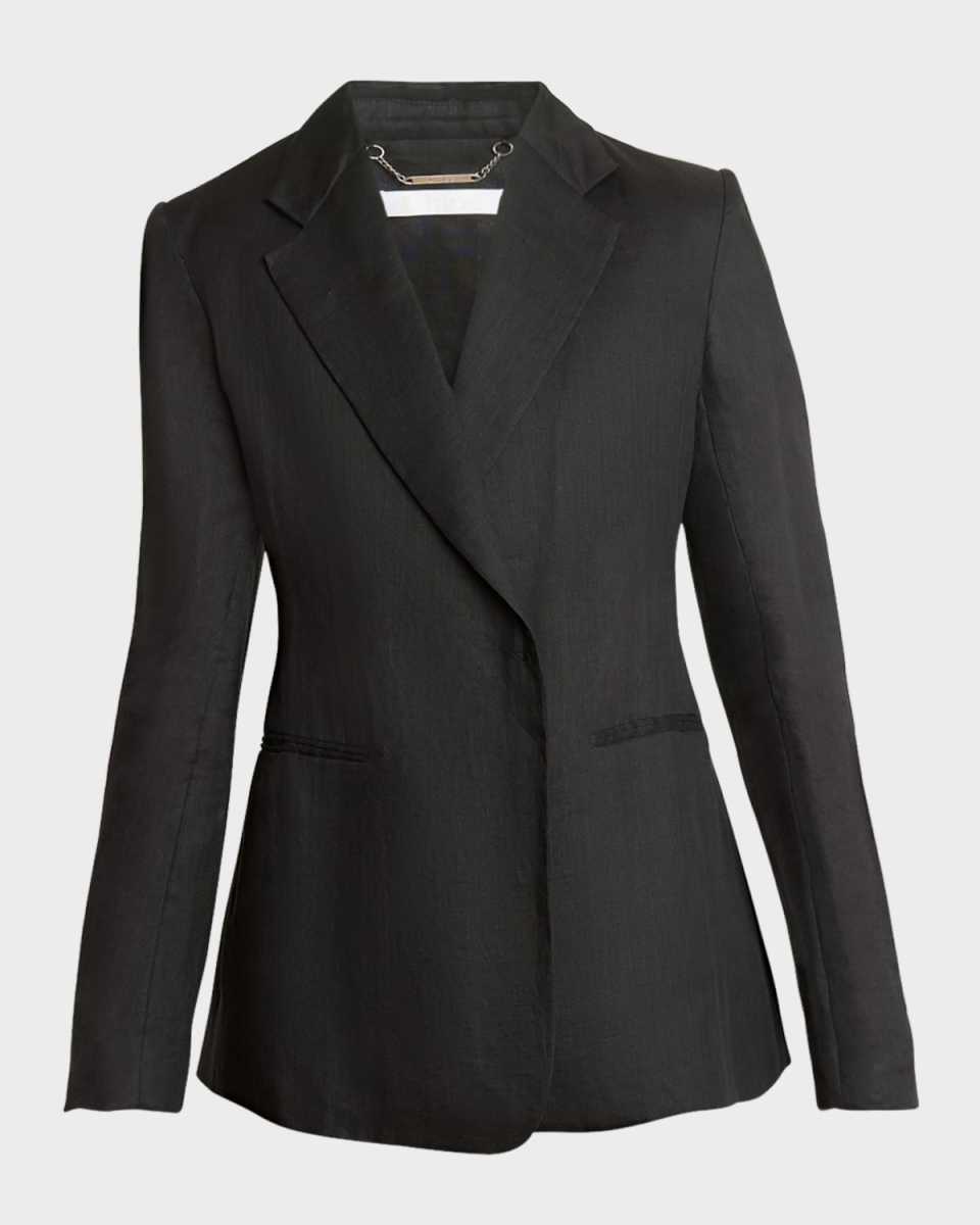 Buttonless Tailored Voile Jacket