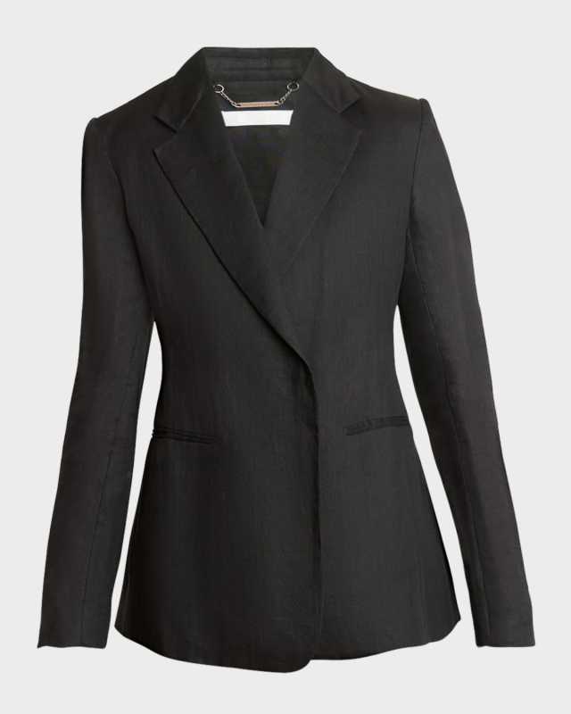 Buttonless Tailored Voile Jacket