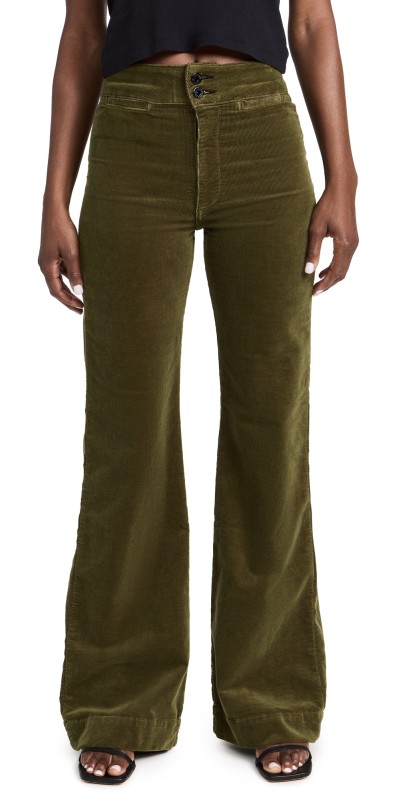 ASKK NY Brighton Corduroy Wide Leg Pants Army