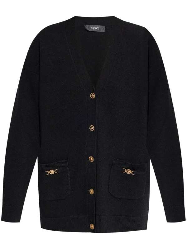 Medusa-button cardigan