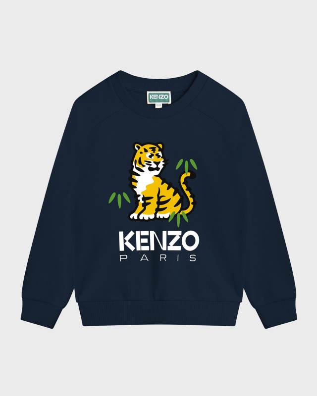Boy's Logo-Print Tiger Graphic Sweatshirt, Size 6-12
