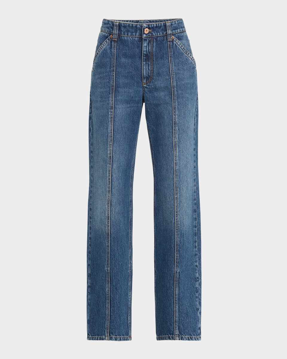 Retro Vintage Straight-Leg Jeans