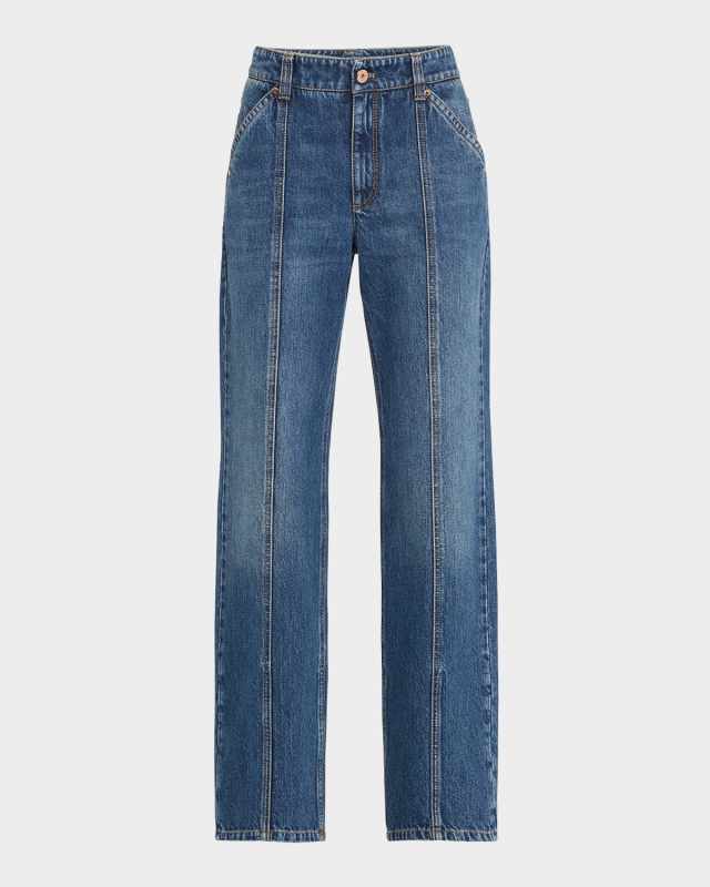 Retro Vintage Straight-Leg Jeans