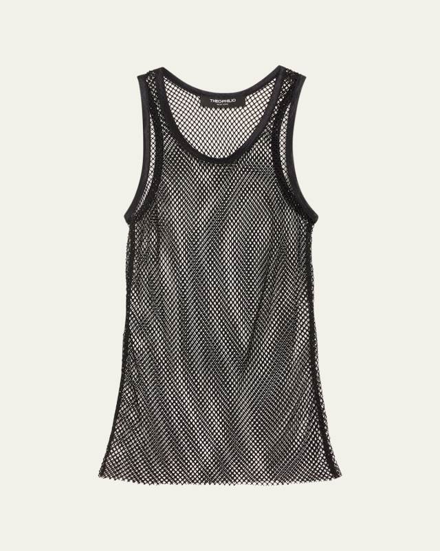 Mesh Rhinestone Tank Top