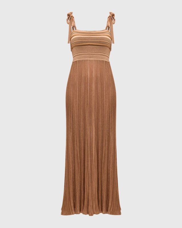 Ottie Metallic Tie Dress