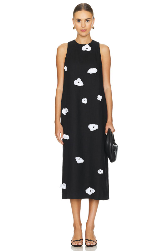 Sleeper Bloom Maxi Linen Dress