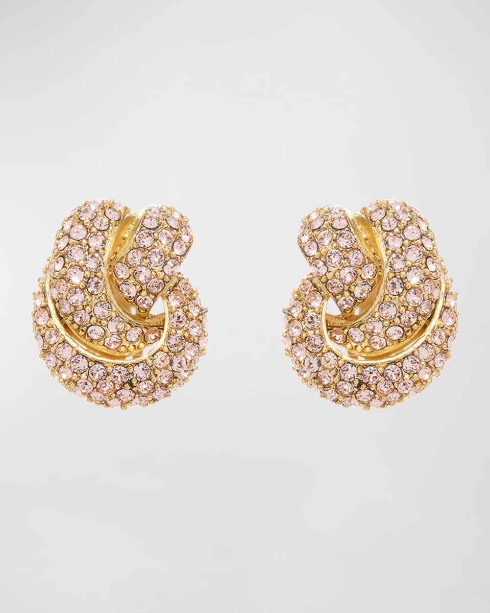 Crystal Knot Clip-On Earrings