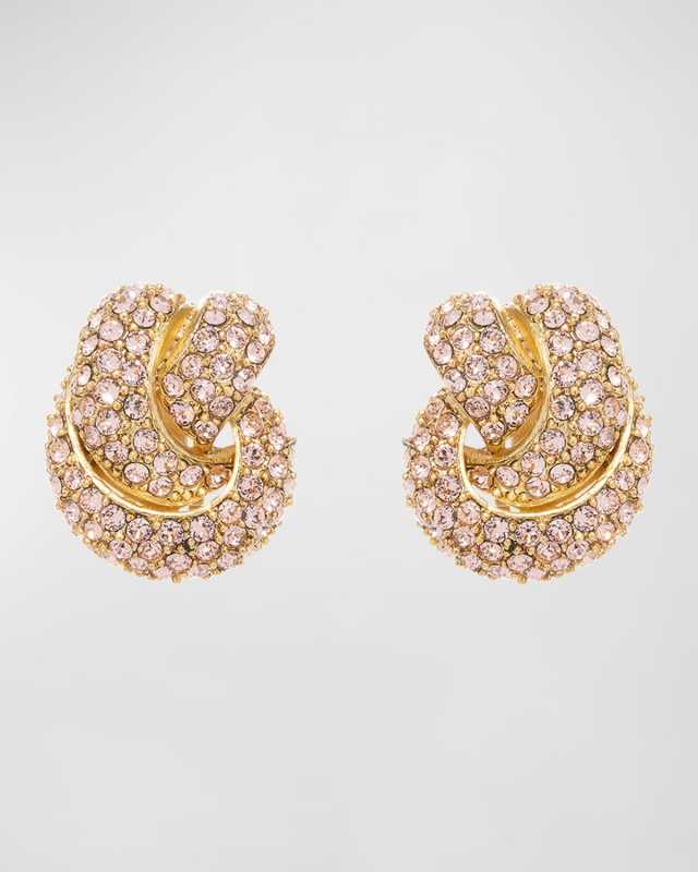 Crystal Knot Clip-On Earrings