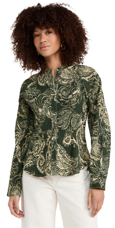 MARA HOFFMAN Jemima Top Green/Cream