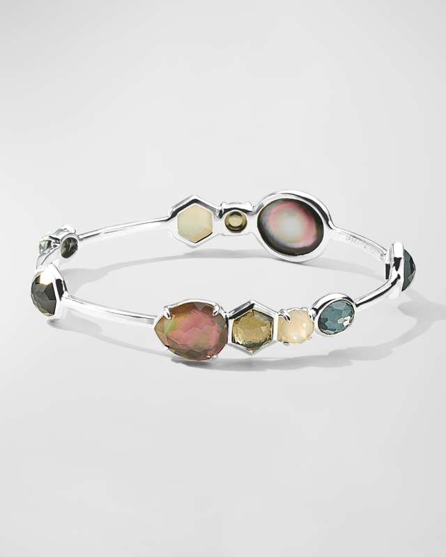 925 Rock Candy Gelato 10-Stone Bangle in Black T
