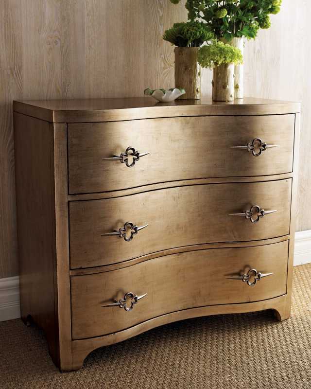 Sanctuary Three-Drawer Gold Chest