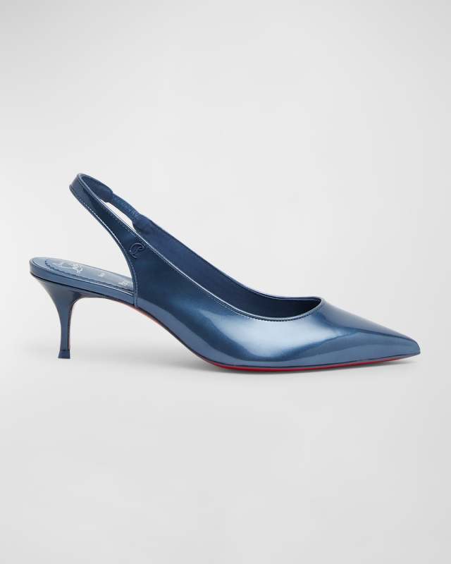 Kate Sporty Patent Slingback Pumps