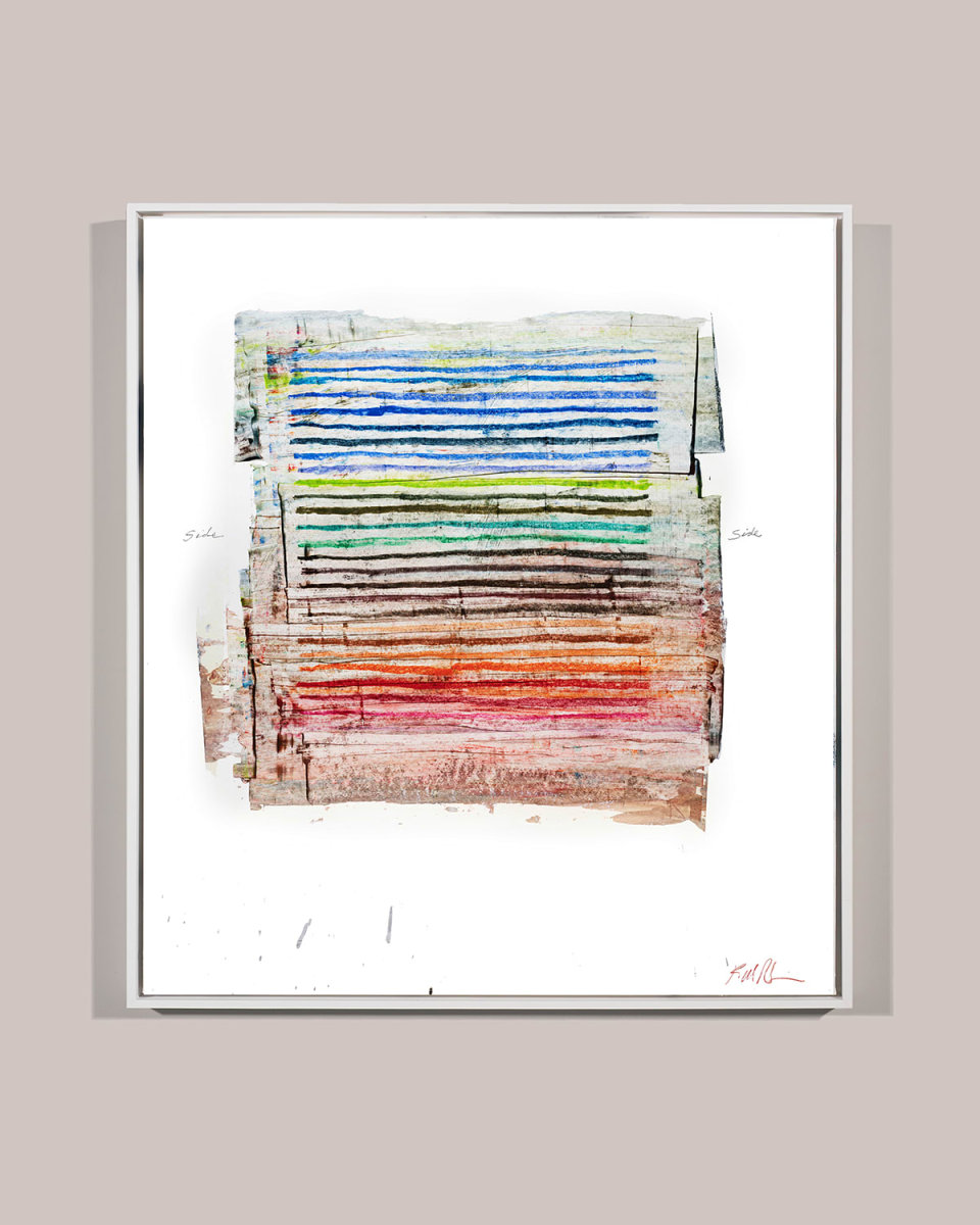 Horizontal Rainbow Lines Giclee