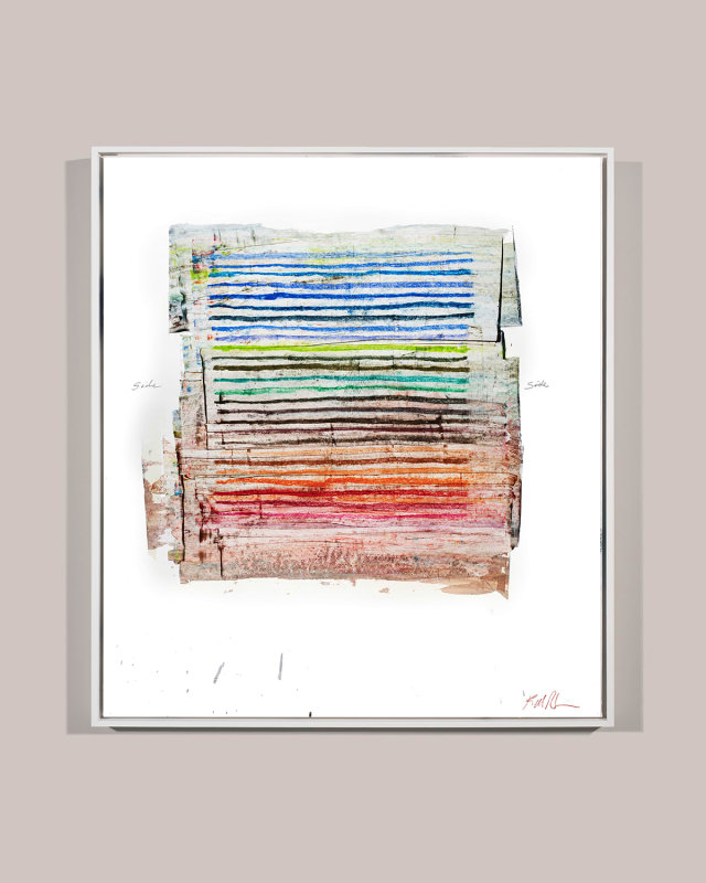 Horizontal Rainbow Lines Giclee
