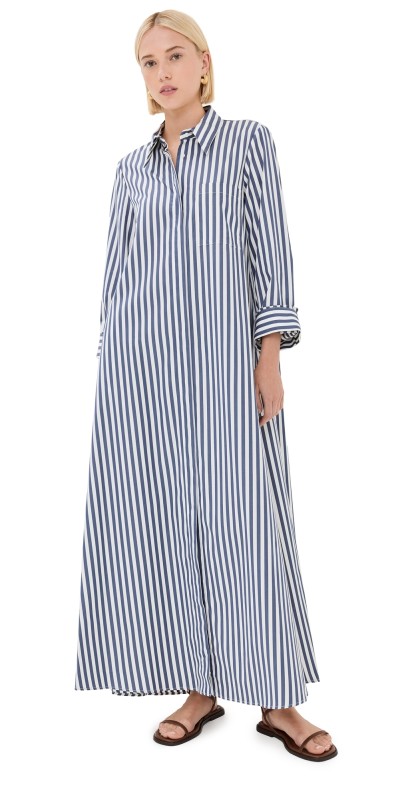 TWP Jennys Gown Indigo/Off White