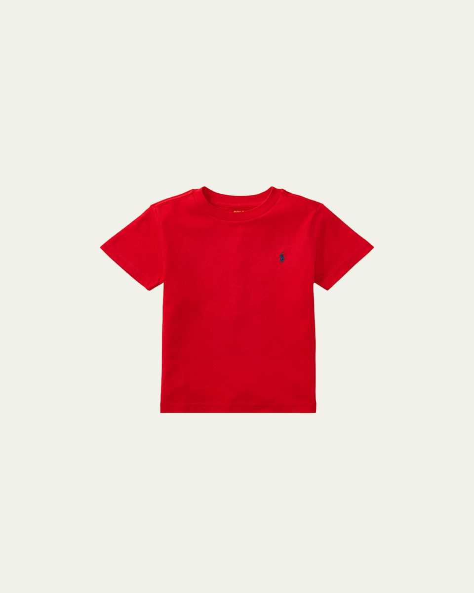 Boy's Cotton Jersey Crewneck Tee, Size 2-4