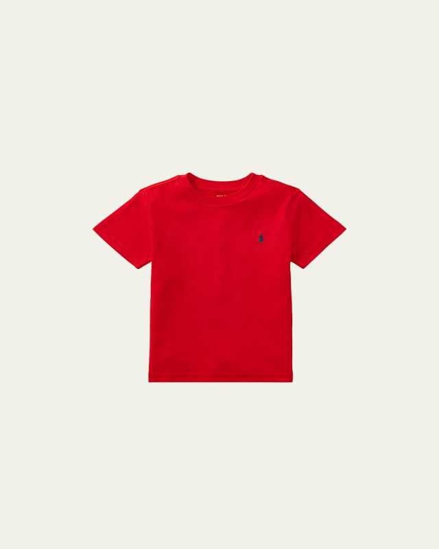 Boy's Cotton Jersey Crewneck Tee, Size 2-4