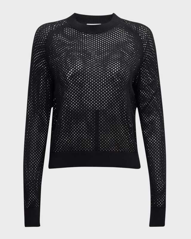 Mesh Knit Sweatshirt