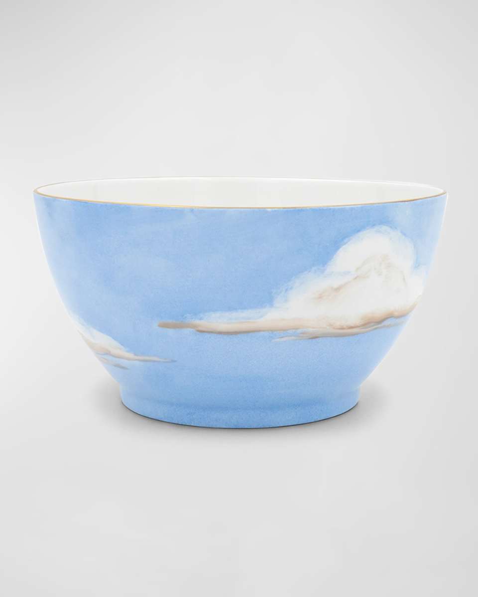 24K Gold Porcelain Serving Bowl