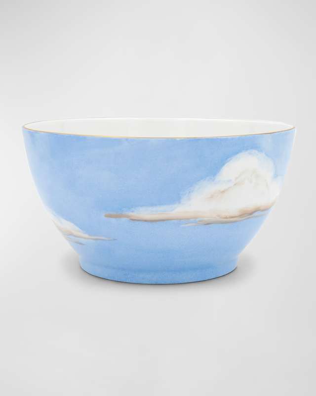 24K Gold Porcelain Serving Bowl