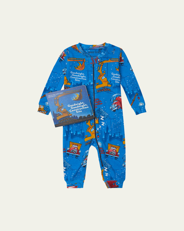 Kid's Goodnight Goodnight Construction Site Pajama Gift Set, Size 6-24