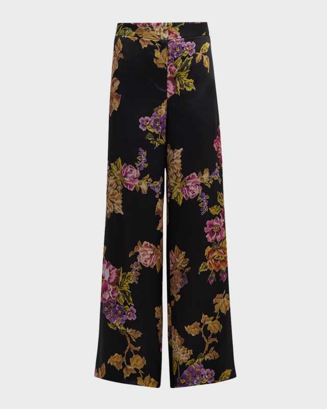 Isaiah Floral-Print Straight-Leg Pants
