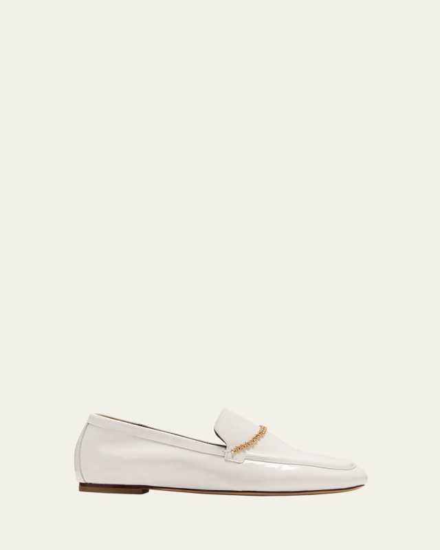 Livia Leather Chain Loafers