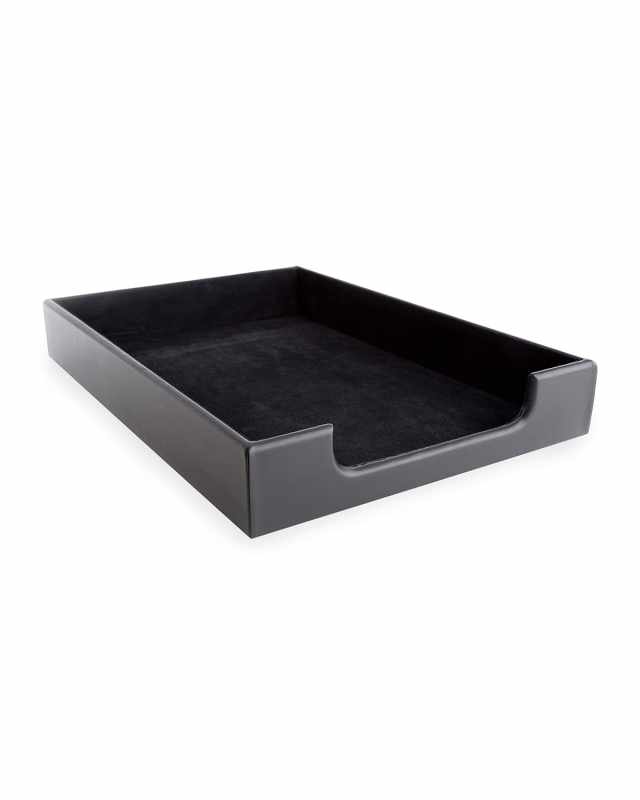 Personalized Leather Letter Desk Tray