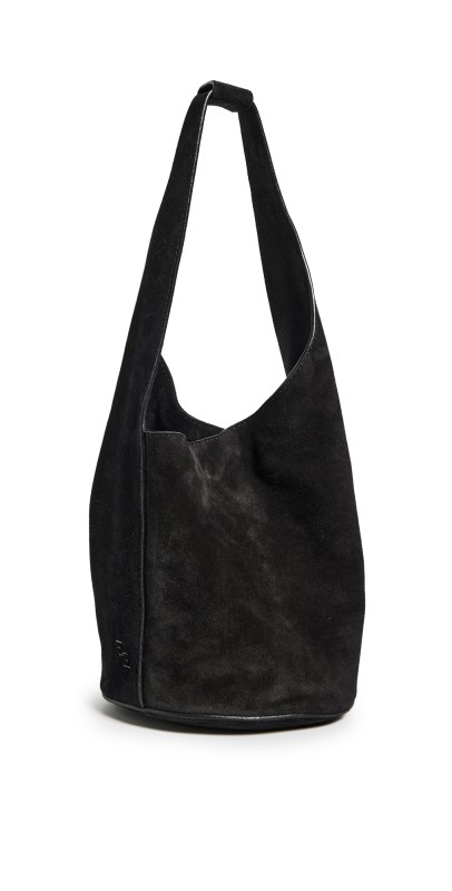 Reformation Small Silvana Bucket Bag Black