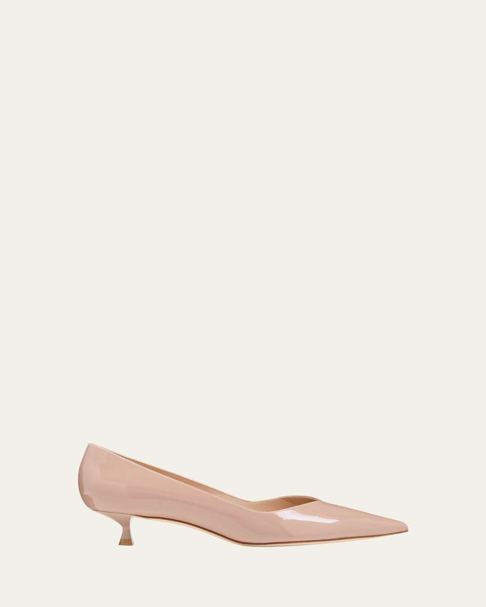 Eva Patent Kitten-Heel Pumps