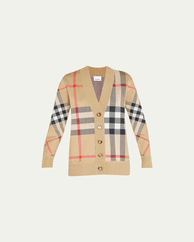 Caragh Check Jacquard Cardigan