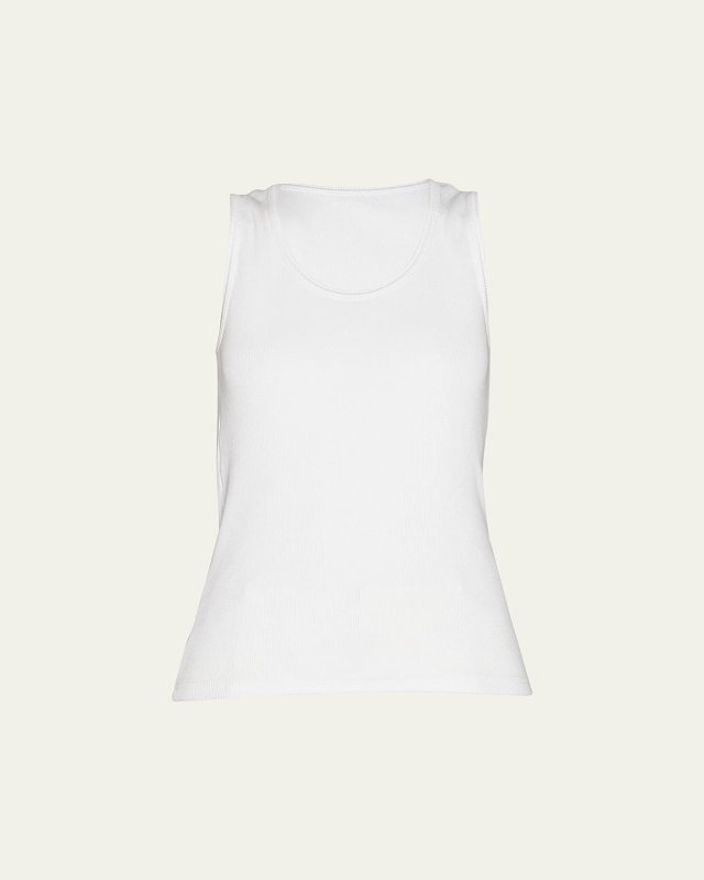 Dry Stretch Cotton Ribbed Tank Top