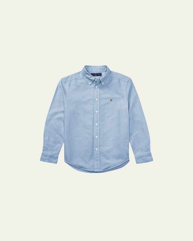 Boy's Cotton Oxford Sport Shirt, Size S-