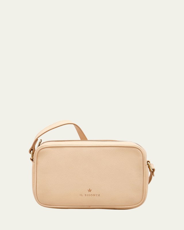 Oliveta Vacchetta Leather Camera Crossbody Bag