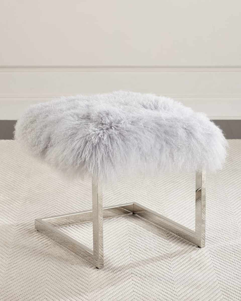 Ariana Sheepskin Ottoman