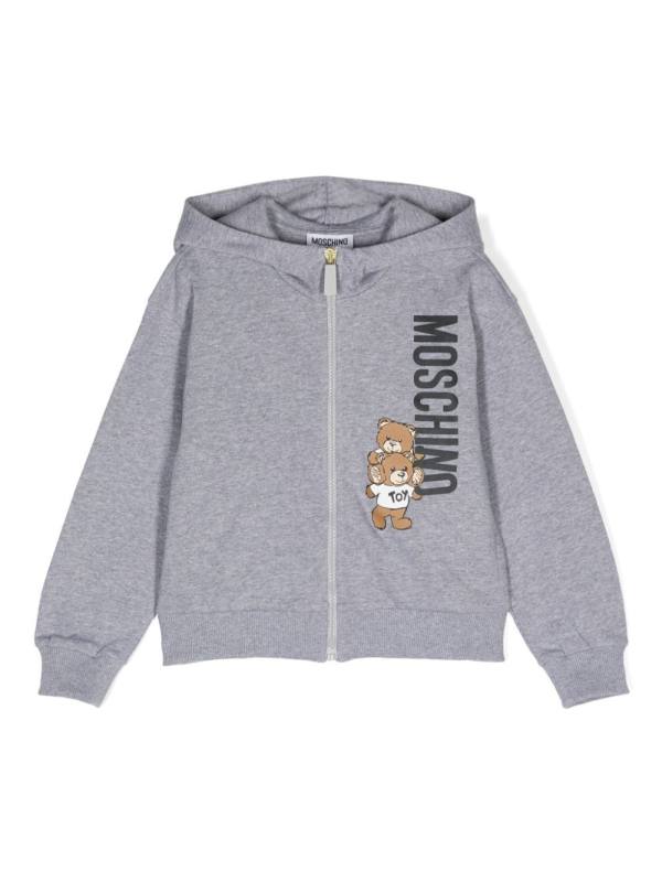 logo-print cotton hoodie