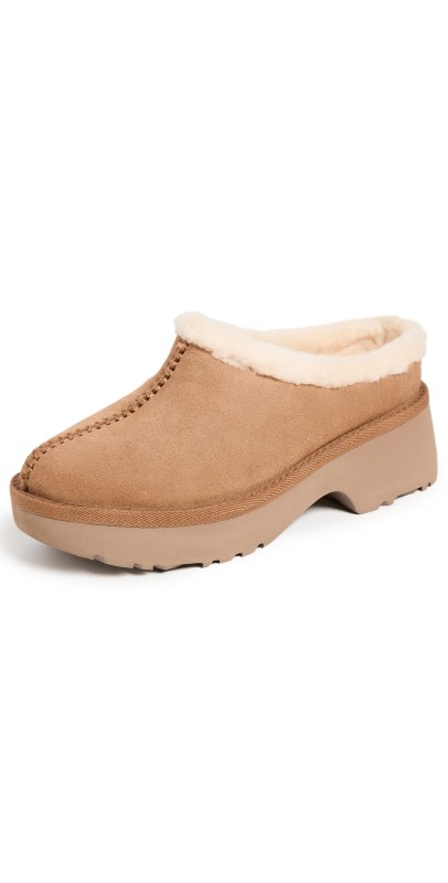 UGG New Heights Cozy Clogs Chestnut