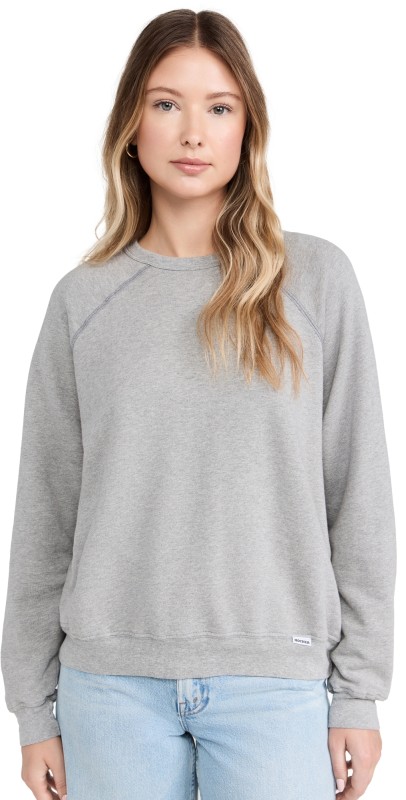 MOTHER The Biggie Concert Sweatshirt Heather Grey