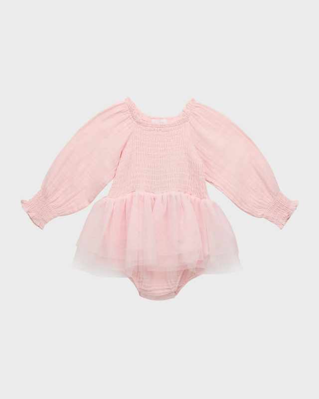 Girl's Smocked Tutu Dress, Size Newborn-24