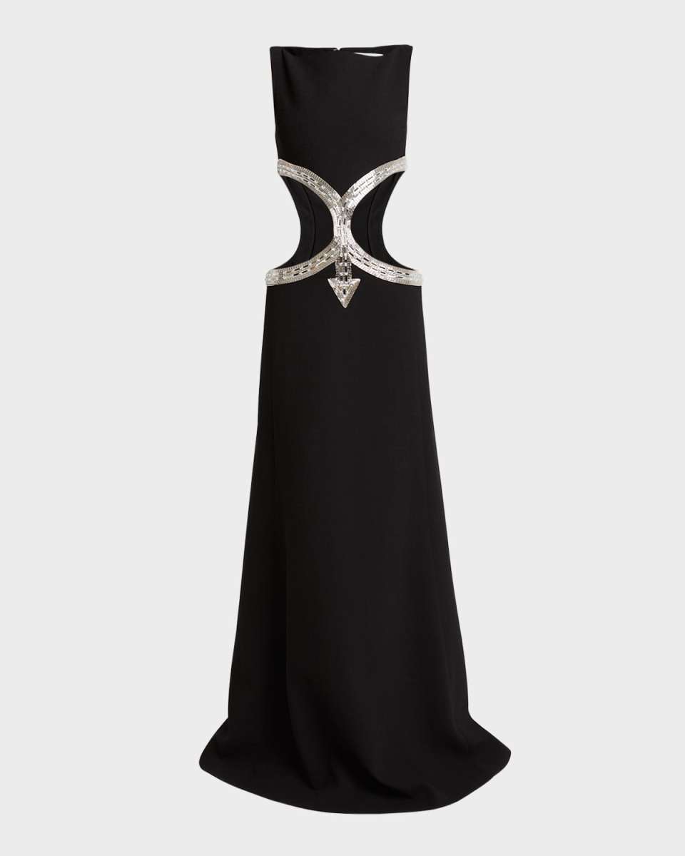 Maude Cutout Gown with Crystal Detail