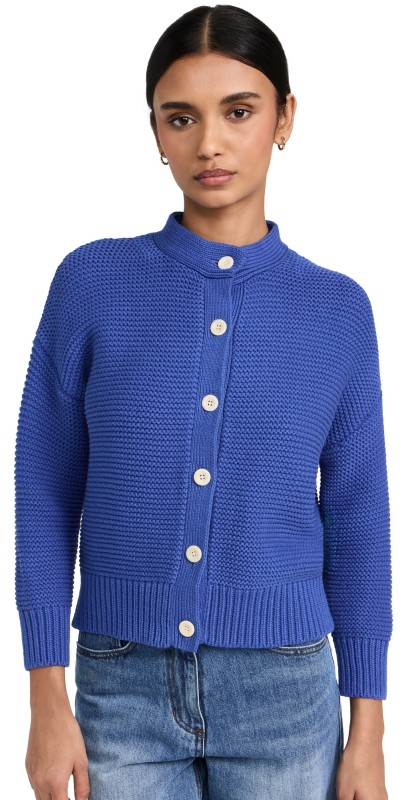 Alex Mill Nico Chunky Cardigan Cosmic Blue