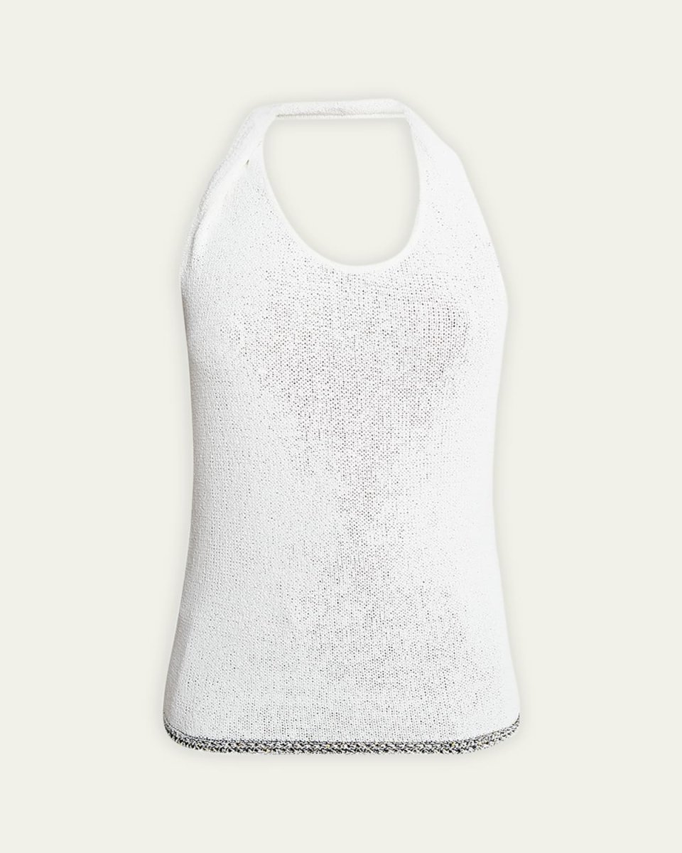 Stevie Textured Knit Halter Top