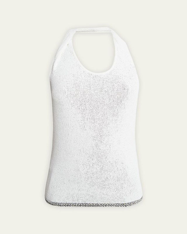 Stevie Textured Knit Halter Top