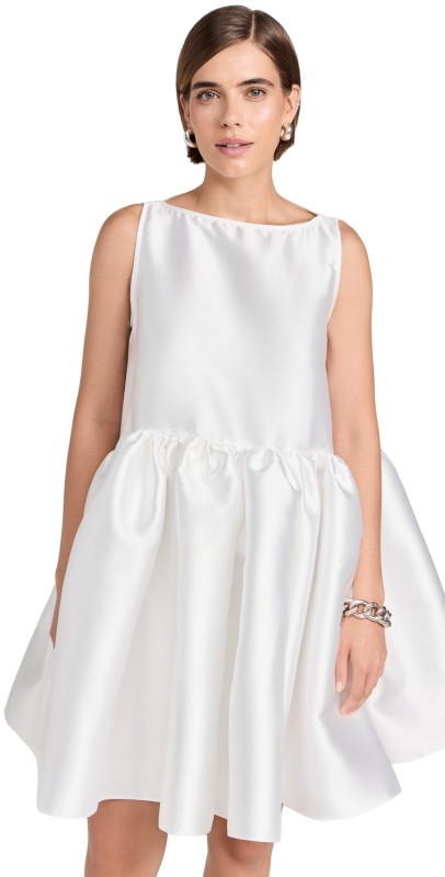 Marques Almeida Short Sleeveless Puff Dress Ivory