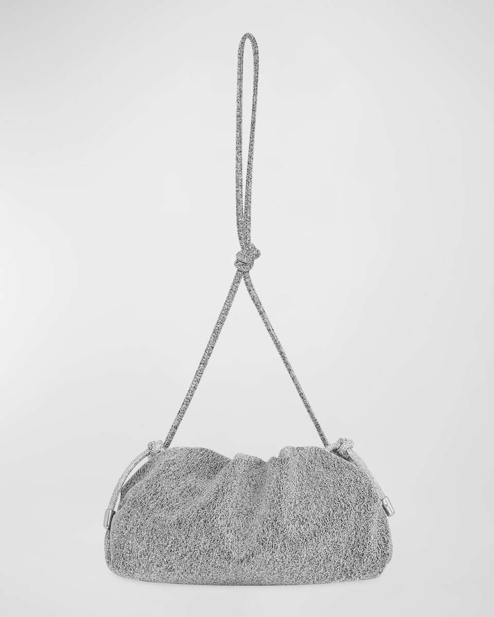 Tie Me Up Heather Woven Pouch Bag