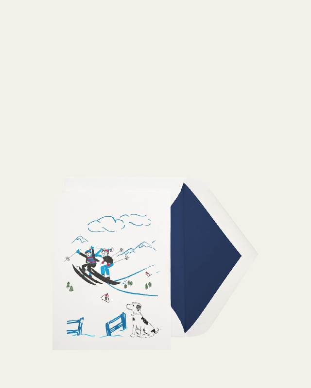 Ski Holiday Cards Box, Set of 10