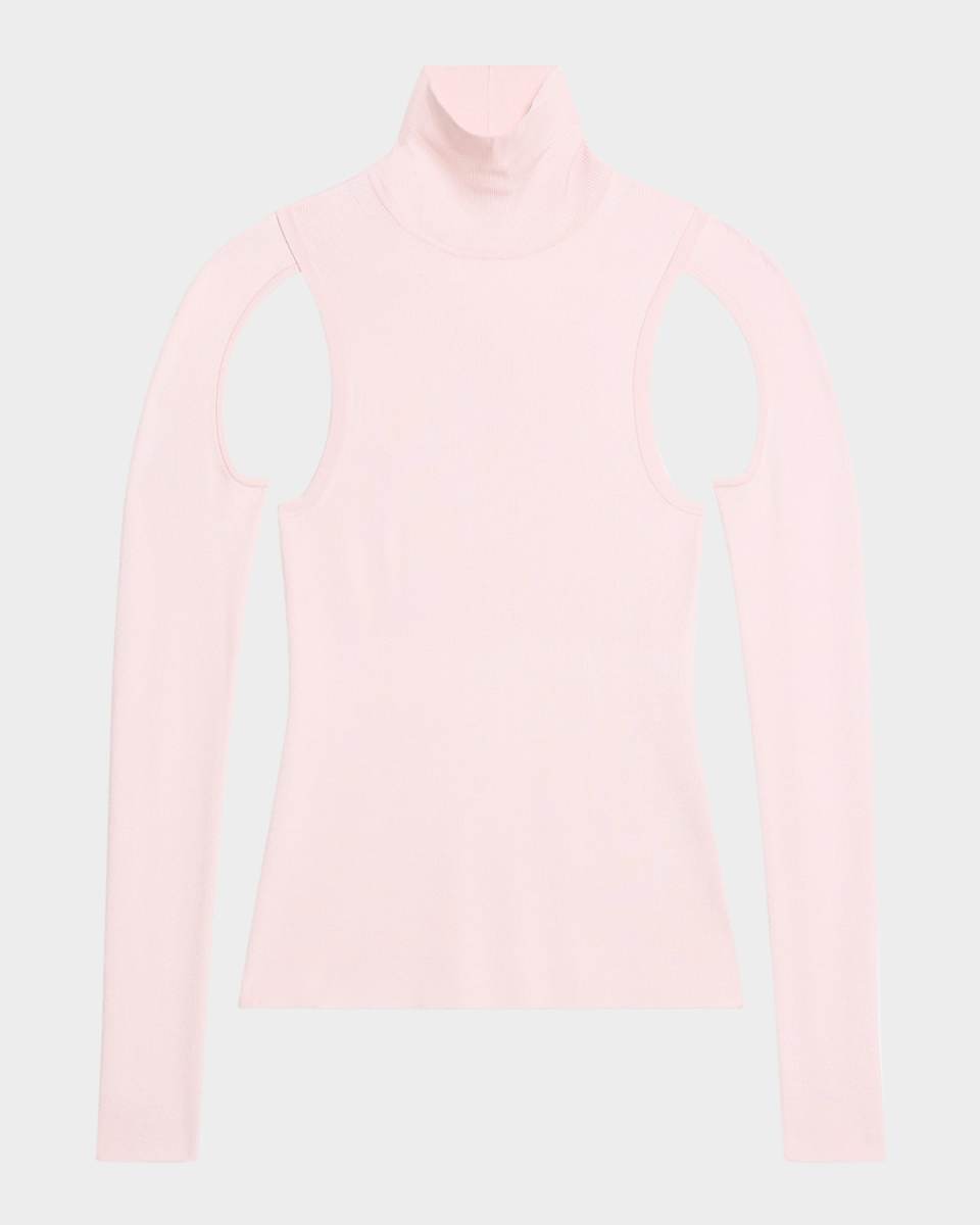 Air Cut-Out Turtleneck Top