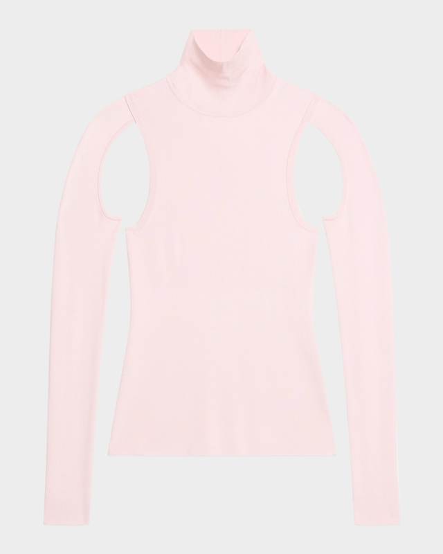 Air Cut-Out Turtleneck Top