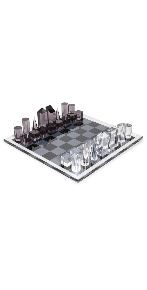 Tizo Design Tizo Design Acrylic Chess Board Black/Clear One Size